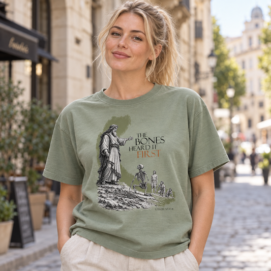 The Bones Heard It First – Schweres Unisex-T-Shirt