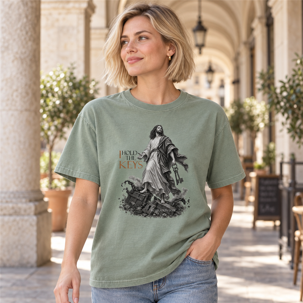 I Hold the Keys – Schweres Unisex-T-Shirt