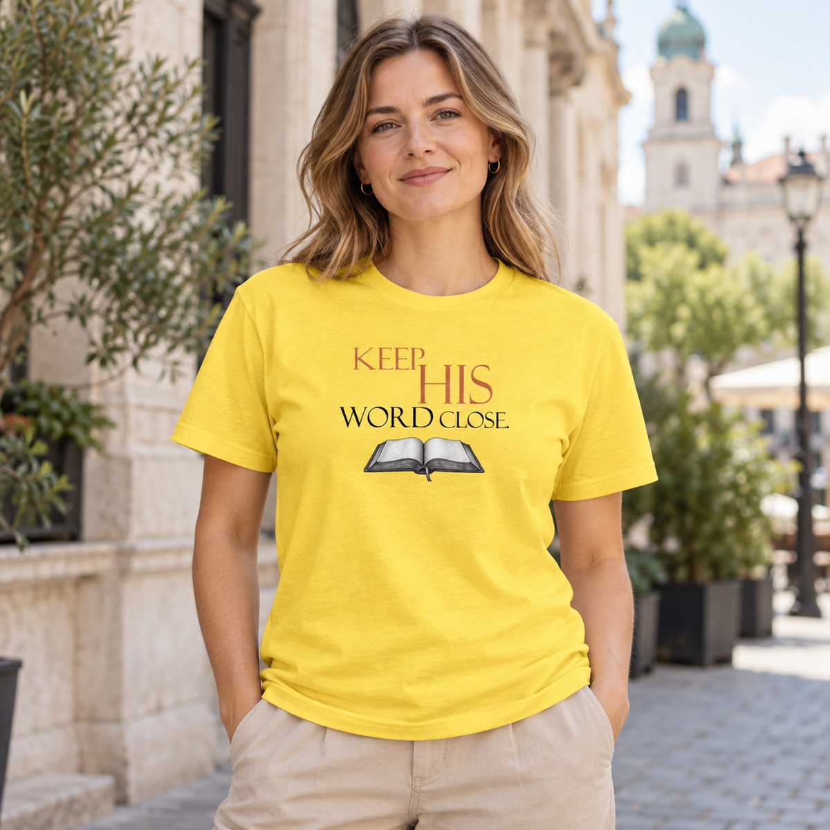 Keep His Word Close – Weiches Unisex-T-Shirt