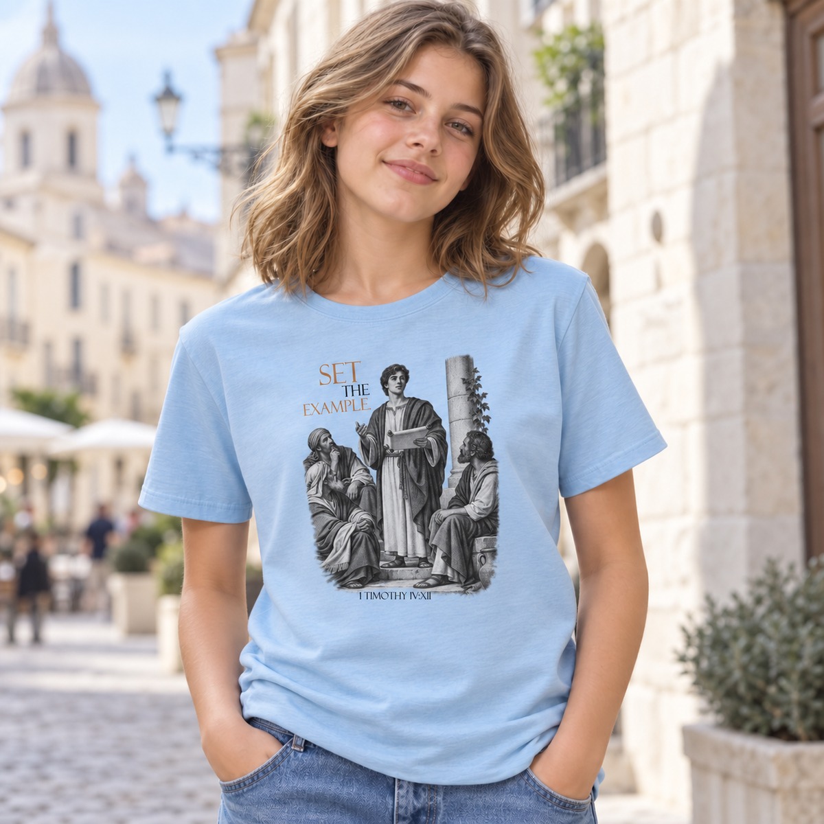 Set the Example – Unisex-T-Shirt für Jugendliche