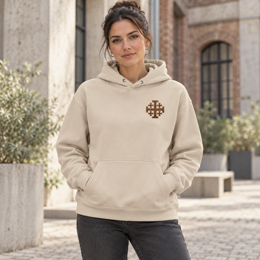 IESU, IN TE CONFIDO - Unisex Hoodie mit Jerusalemkreuz