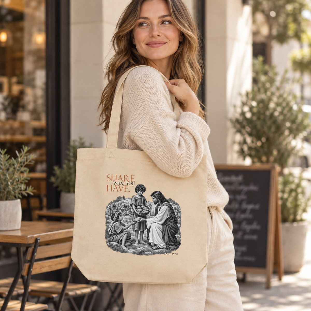 Share What You Have. – Christlicher Bio-Stoffbeutel – KAYDOS